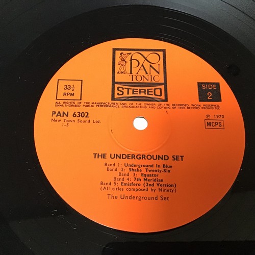 262 - THE UNDERGROUND SET LP RECORD. 1st press on Pan Tonic Records PAN 6302 from 1970. This beauty found ... 