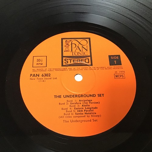 262 - THE UNDERGROUND SET LP RECORD. 1st press on Pan Tonic Records PAN 6302 from 1970. This beauty found ... 