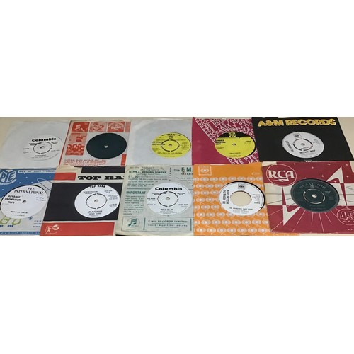 300 - 10 DEMO / PROMO 7” SINGLE RECORDS. To include artist’s - Elvis Presley - Dr. hook - Sarah Vaughan - ... 