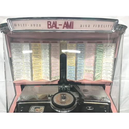 255 - BAL AMI I200 JUKEBOX. Finished with internal pink trim. Chrome work looks in nice condition. Very ni... 