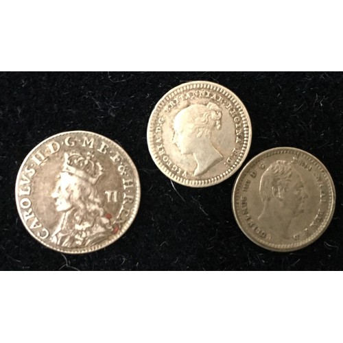 91 - Good collection of mostly silver early English coins to include a James I hammered farthing as well ... 