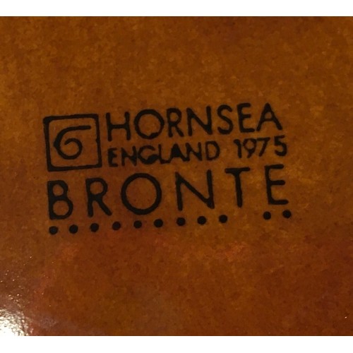 52 - Extensive collection of Hornsey pottery teaware in the Bronte pattern to include cups, mugs, tea and... 