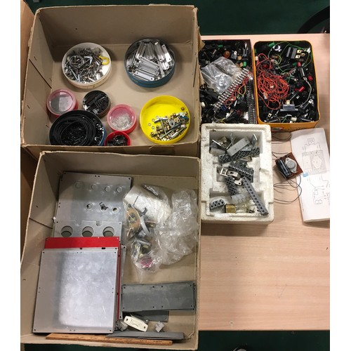 65 - collection of electrical switches, connector blocks, screws, nuts and bolts and various unpaid elect... 