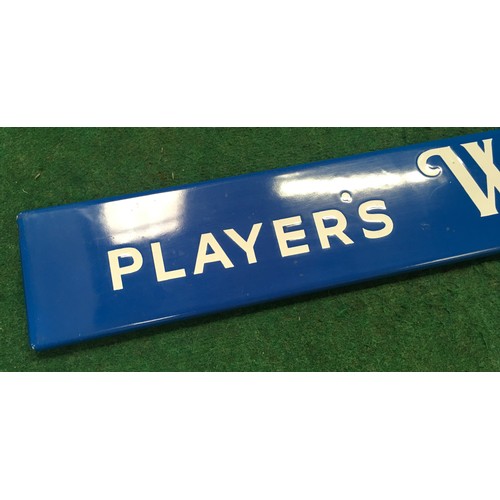 53 - 1930s Players Weights Cigarette enamel advertising sign 123x13x3cm