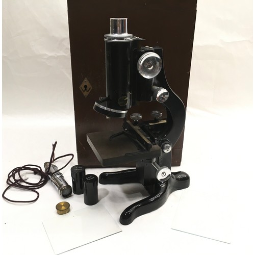 307 - Quality vintage Watson & Sons 'Service' Metallurgical microscope with electrical illumination attach... 