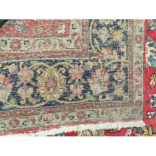 473 - Large room size Antique design Afghan carpet red, blue and cream size 395x299cm.