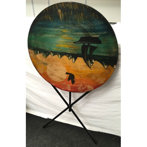 488 - Painted circular table (228)