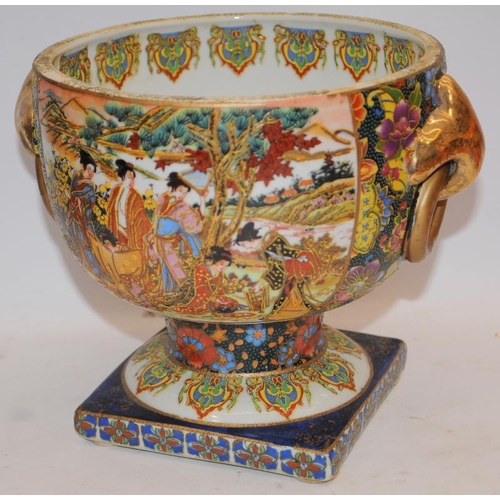 184 - Collection of Oriental cloisonne pieces to include large twin handled urn and boxed paperknife