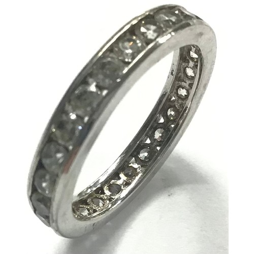 404 - Half Eternity 925 silver ring size S.