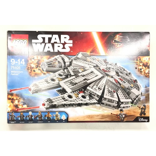 50 - Lego Star Wars 75105 Millennium Falcon. Unused with unused instructions, Lego in sealed packs but bo... 