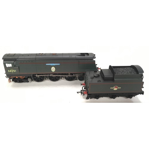 67 - Hornby OO Gauge R2385 BR 4-6-2 Winston Churchill Battle of Britain Class locomotive. Appears Excelle... 