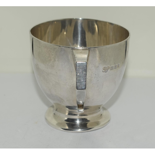 8 - Silver christening cup Retailed my 