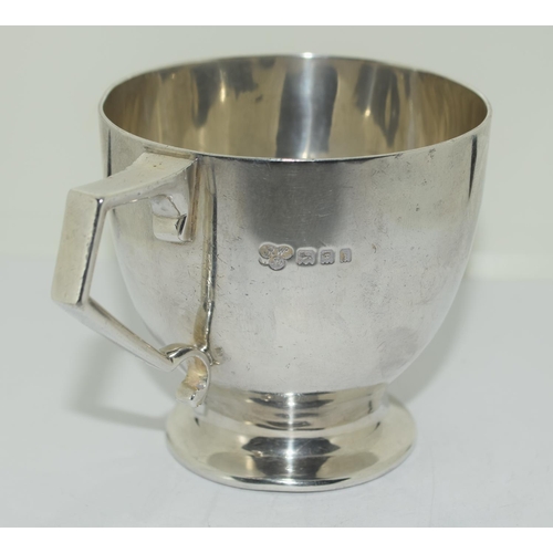 8 - Silver christening cup Retailed my 