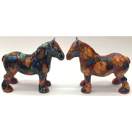 57 - Poole Pottery interest Anita Harris Art Pottery model of a Horse together with one other (2)