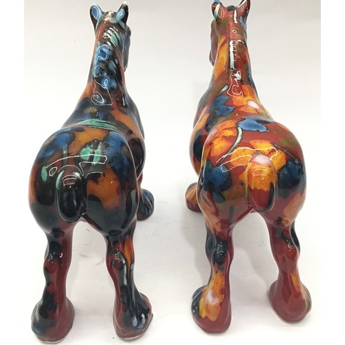 57 - Poole Pottery interest Anita Harris Art Pottery model of a Horse together with one other (2)