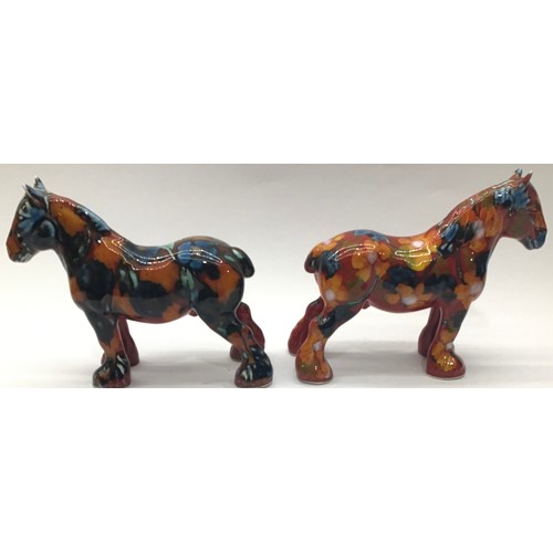 57 - Poole Pottery interest Anita Harris Art Pottery model of a Horse together with one other (2)