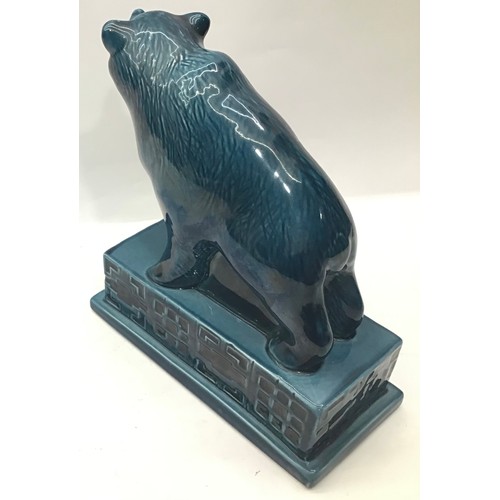 72 - Poole Pottery model of a Canadian Bear in blue decorated by Nicola Massarella introduced in 1998.