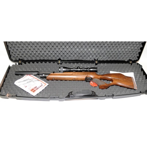 4 - Weihrauch Hw100 air rifle c/w Nikko Stirling Mountmaster scope in hard travel case. **RESTRICTIONS A... 