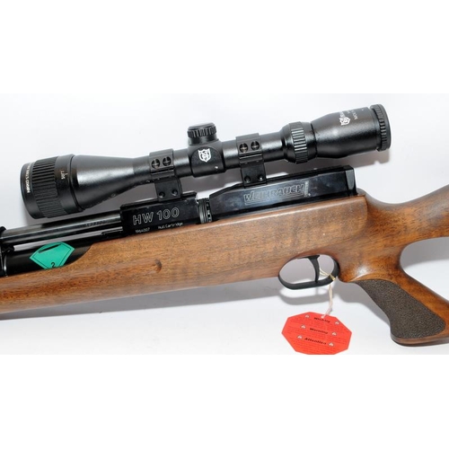 4 - Weihrauch Hw100 air rifle c/w Nikko Stirling Mountmaster scope in hard travel case. **RESTRICTIONS A... 