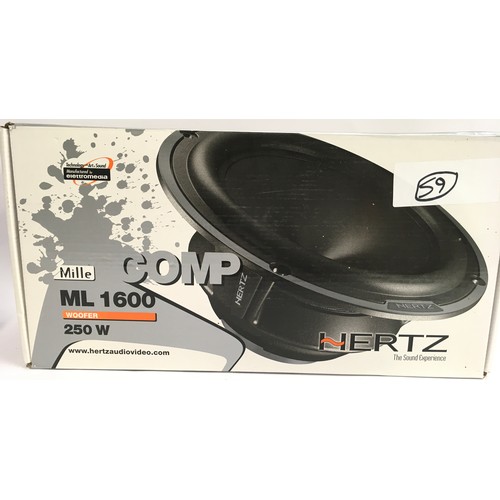 20 - Hertz ML 1600 Woofer 250W, boxed. (59)