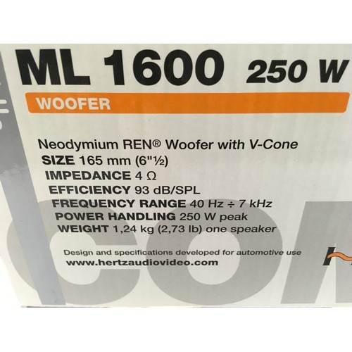 20 - Hertz ML 1600 Woofer 250W, boxed. (59)