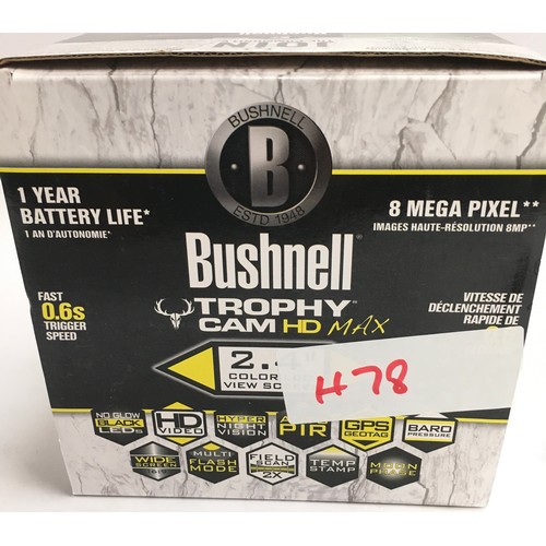 164 - Bushnell Trophy Cam HD Max, boxed (H78).