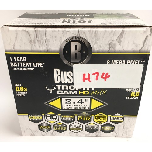 74 - Bushnell Trophy Cam HD Max, boxed. (H74)