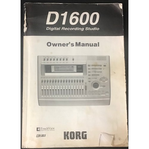 13 - KORG DIGITAL RECORDING STUDIO. A nice boxed unit here model No.  D1600 complete with a original inst... 