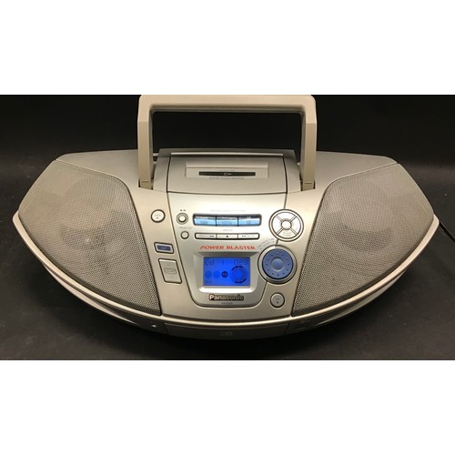 64 - PANASONIC POWER BLASTER. Portable ghetto blaster with radio/cassette and Cd model No. RX-ES25. Power... 