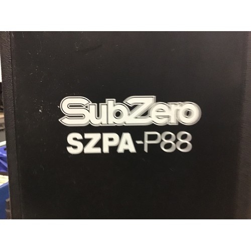 67 - PAIR OF POWER3D SUB ZERO SPEAKERS. Model No. SZPA P88 and in great condition and power up all okay.