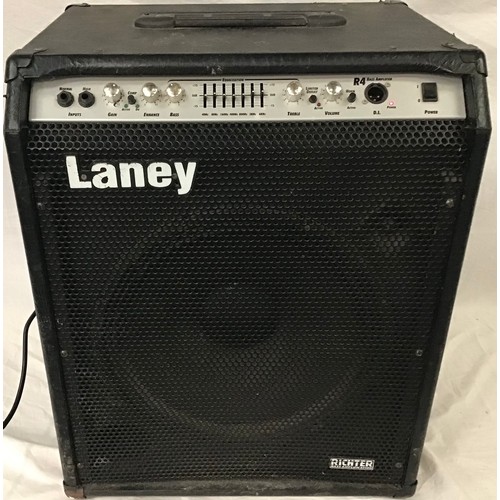 145 - LANEY R4 BASS AMPLIFIER. Ideal for bass guitar and powers up when plugged in.
