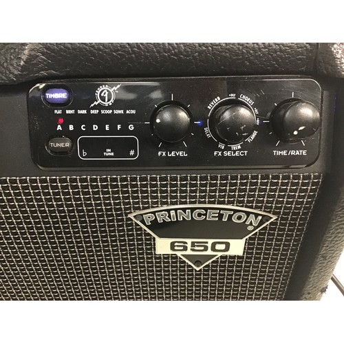 149 - FENDER GUITAR AMPLIFIER. This is a Princeton 650 model and powers up when plugged in.