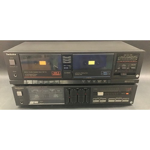 155 - TECHNICS AMP & CASSETTE DECK. 2 seperates here to include a R/S-T10 Cassette deck plus a SUZ400 ster... 