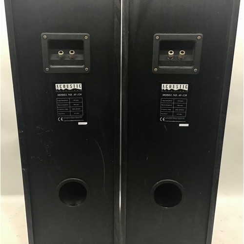 165 - ACOUSTIC SOLUTIONS FLOOR STANDING SPEAKERS. Nice set of speakers here with 130 watts of power and ra... 