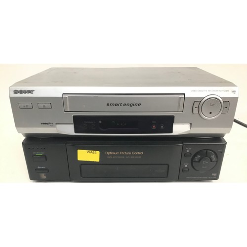 170 - 2 VHS VIDEO PLAYERS. This lot comprises of a Sony SLV SE210 and Sony SLV-E10UB. Both units power up.