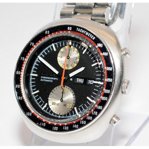 Vintage Seiko 'UFO' gents automatic chronograph model 6138-0011. Serial  number dates this watch to M