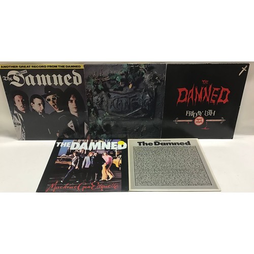 98 - 5 VINYL DAMNED 12” VINYL RECORDS. Titles here include - Another Great Record - Friday The 13th - The... 