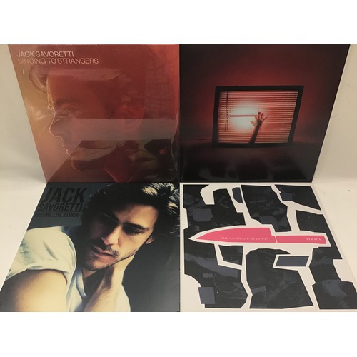 100 - 4 NEW VINYL LP RECORDS. Here we have 2 x Jack Savoretti (one on blue vinyl) - Ithaca (pink / blue sp... 