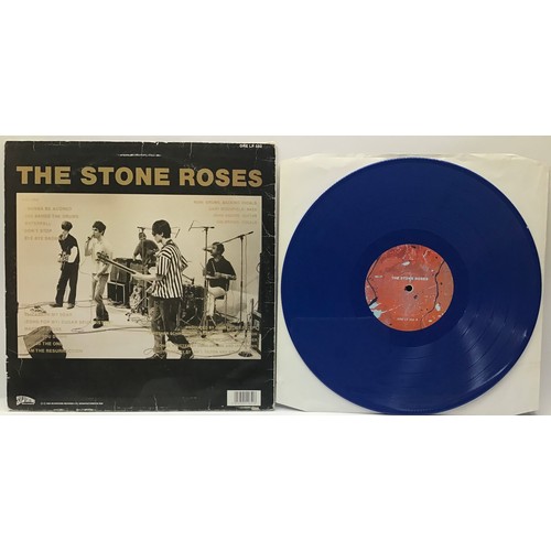 88 - THE STONE ROSES - “STONE RORSES” BLUE VINYL LP. Self titled album from 1989 pressed on Silvertone OR... 