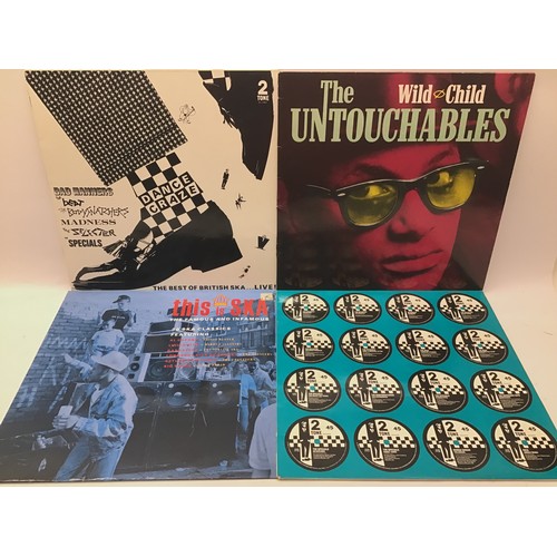 154 - SKA AND 2 TONE VINYL LP RECORDS. These are found in VG+ conditions and include 3 various artist albu... 