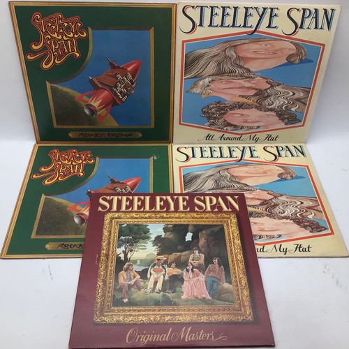 157 - 5 X STEELEYE SPAN VINYL LP RECORDS. Here we have 2 x copies of ‘ All Around My Hat & Rocket Cottage’... 