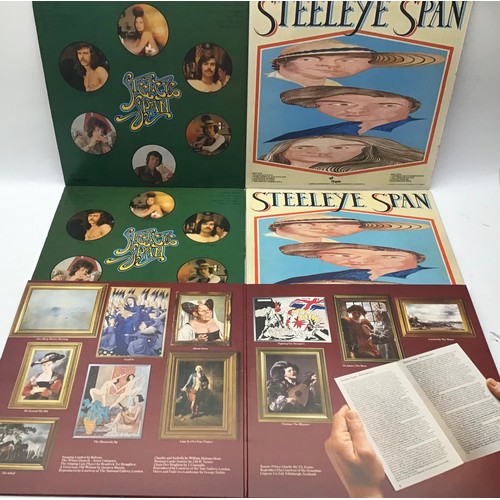 157 - 5 X STEELEYE SPAN VINYL LP RECORDS. Here we have 2 x copies of ‘ All Around My Hat & Rocket Cottage’... 