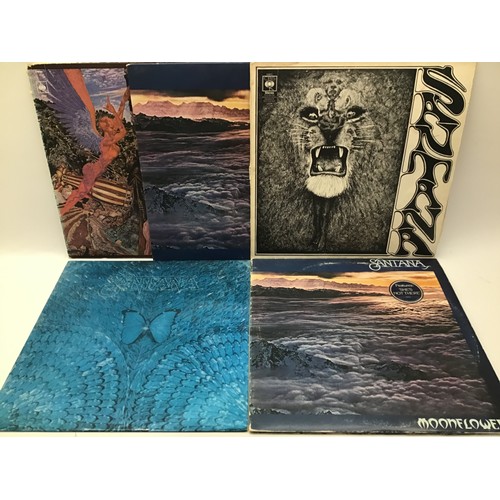 159 - COLLECTION OF 5 SANTANA LP RECORDS. Here found in VG+ conditions we find 2 copies of ‘Moonflower’ fo... 