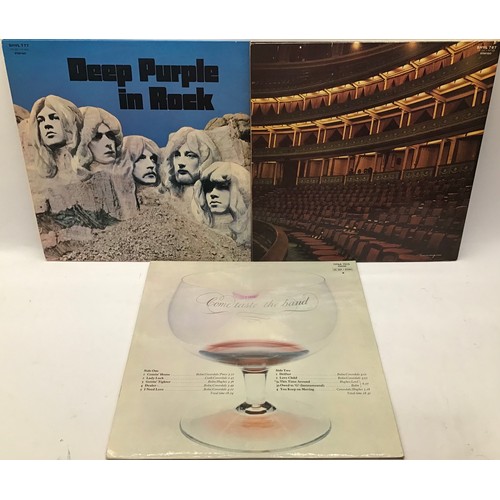 177 - 3 X DEEP PURPLE VINYL ALBUMS. FIRST WE HAVE 2 x Ex conditioned albums on Harvest titled - In Rock & ... 