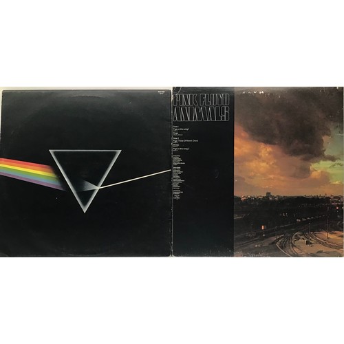 3 - PINK FLOYD LP RECORDS X 2. Copies here include ‘ Dark Side Of The Moon’ on Harvest SHVL 804 and ‘Ani... 