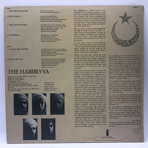 22 - THE HABIBIYYA VINYL LP 'IF MAN BUT KNEW'. 1972 Original 1st press UK Island HELP 7  Stereo Label 33r... 