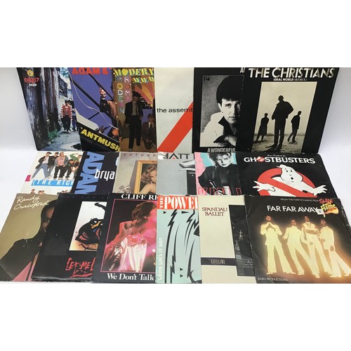 201 - CRATE OF MAINLY 70’s AND 80’s VINYL RECORDS. Super collection of big hit singles from the 70’s and 8... 