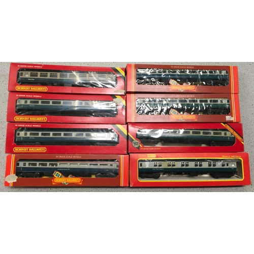 81 - 8 x Hornby OO gauge Inter-City coaches - Fair to Good condition.