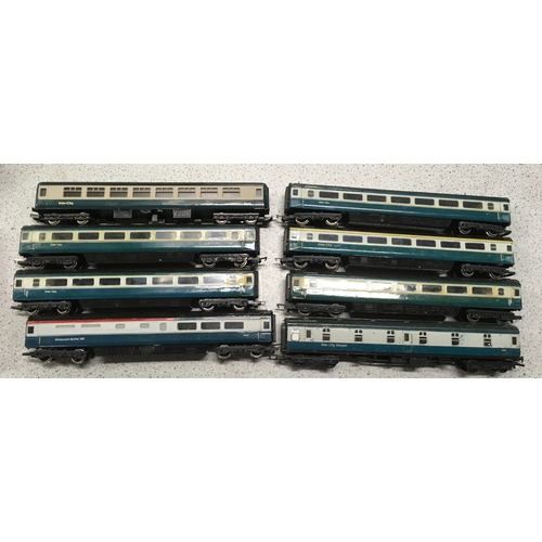 81 - 8 x Hornby OO gauge Inter-City coaches - Fair to Good condition.