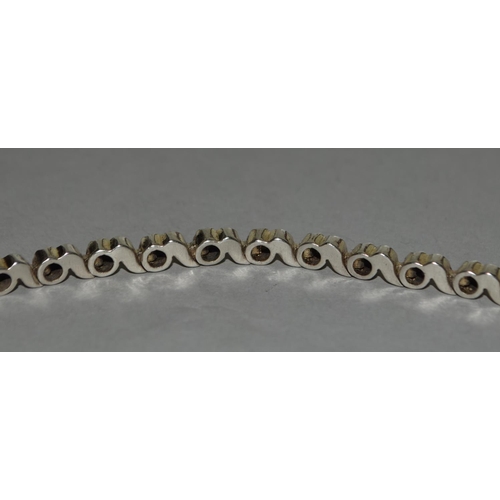 417 - Diamond 925 silver line bracelet